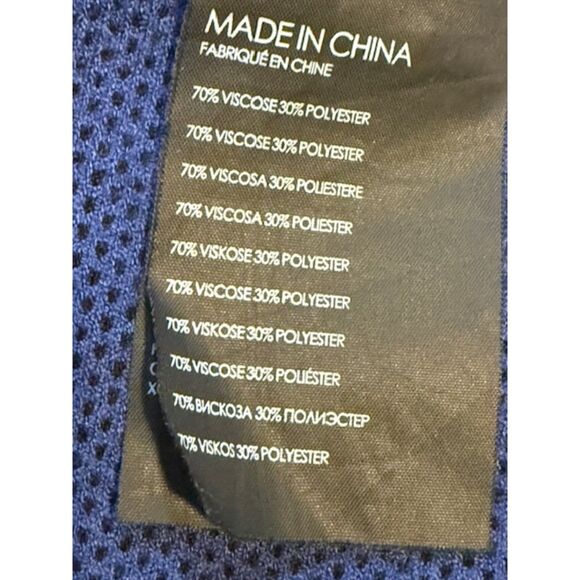 Club Monaco Blue Black Colorblock Sweater Dress Small Long Sleeve Knit - Picture 8 of 10